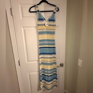 Striped Maxi Dress | NWT | Blue & Yellow